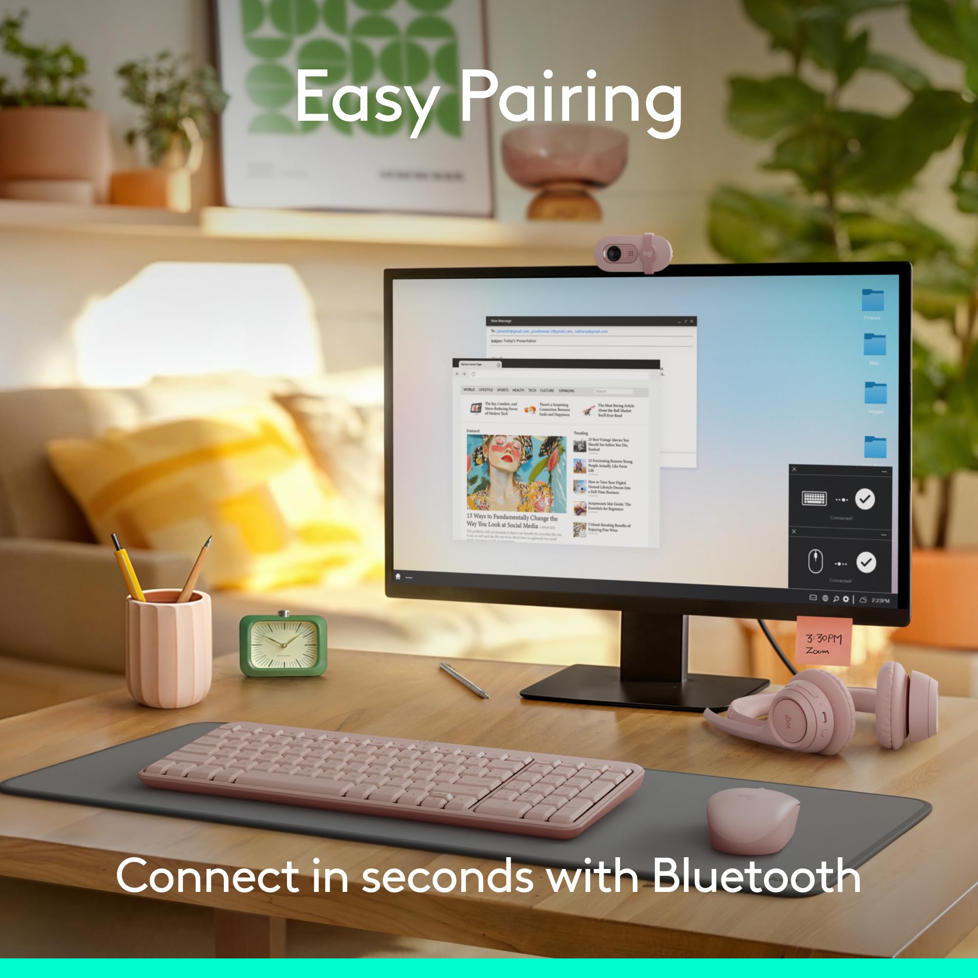 Foto 2 | Combo Inalámbrico De Ratón Y Teclado Logitech Mk250 Bluetooth - Venta Internacional.