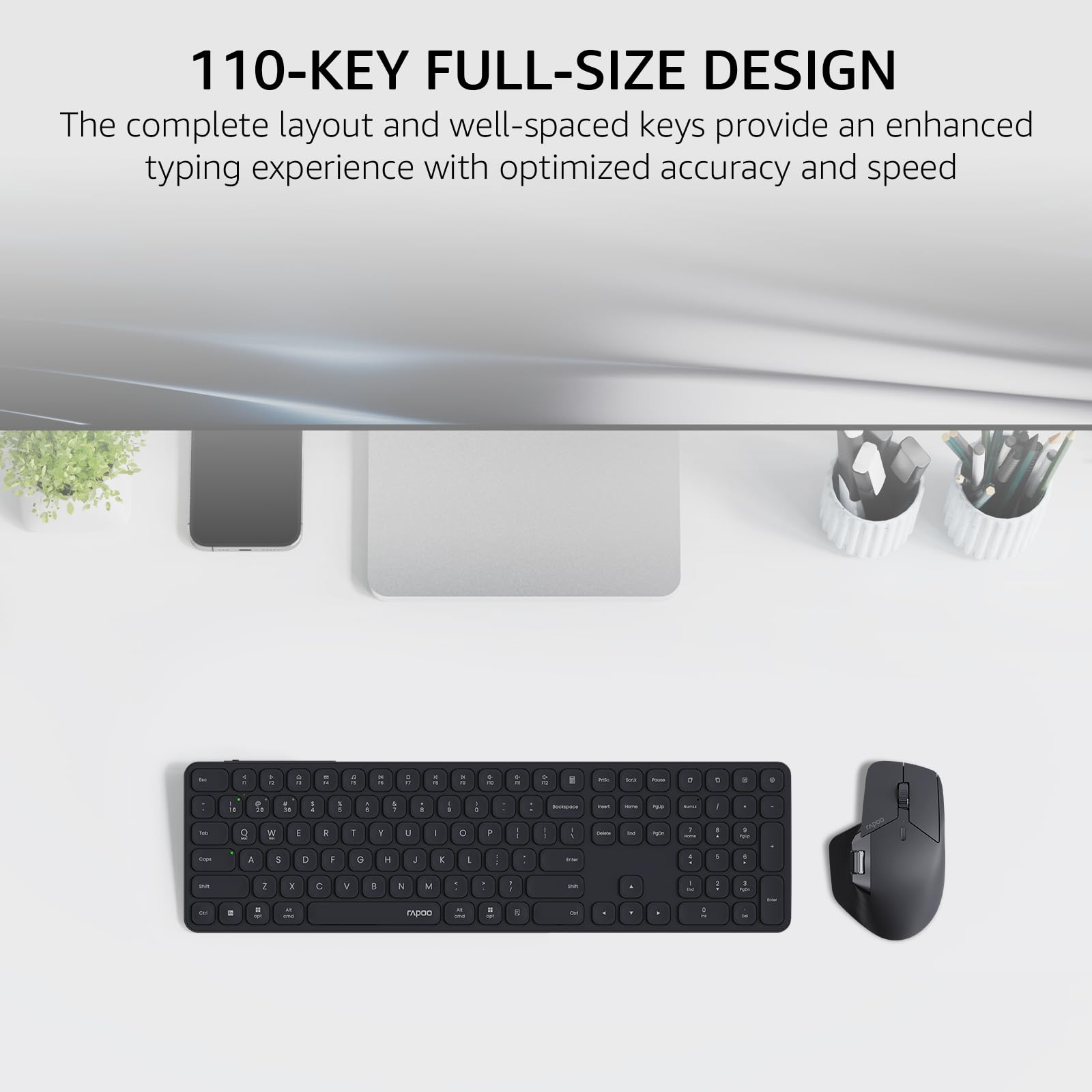 Foto 4 pulgar | Combo De Teclado Y Ratón Inalámbricos Rapoo 9560m E9550l - Venta Internacional.