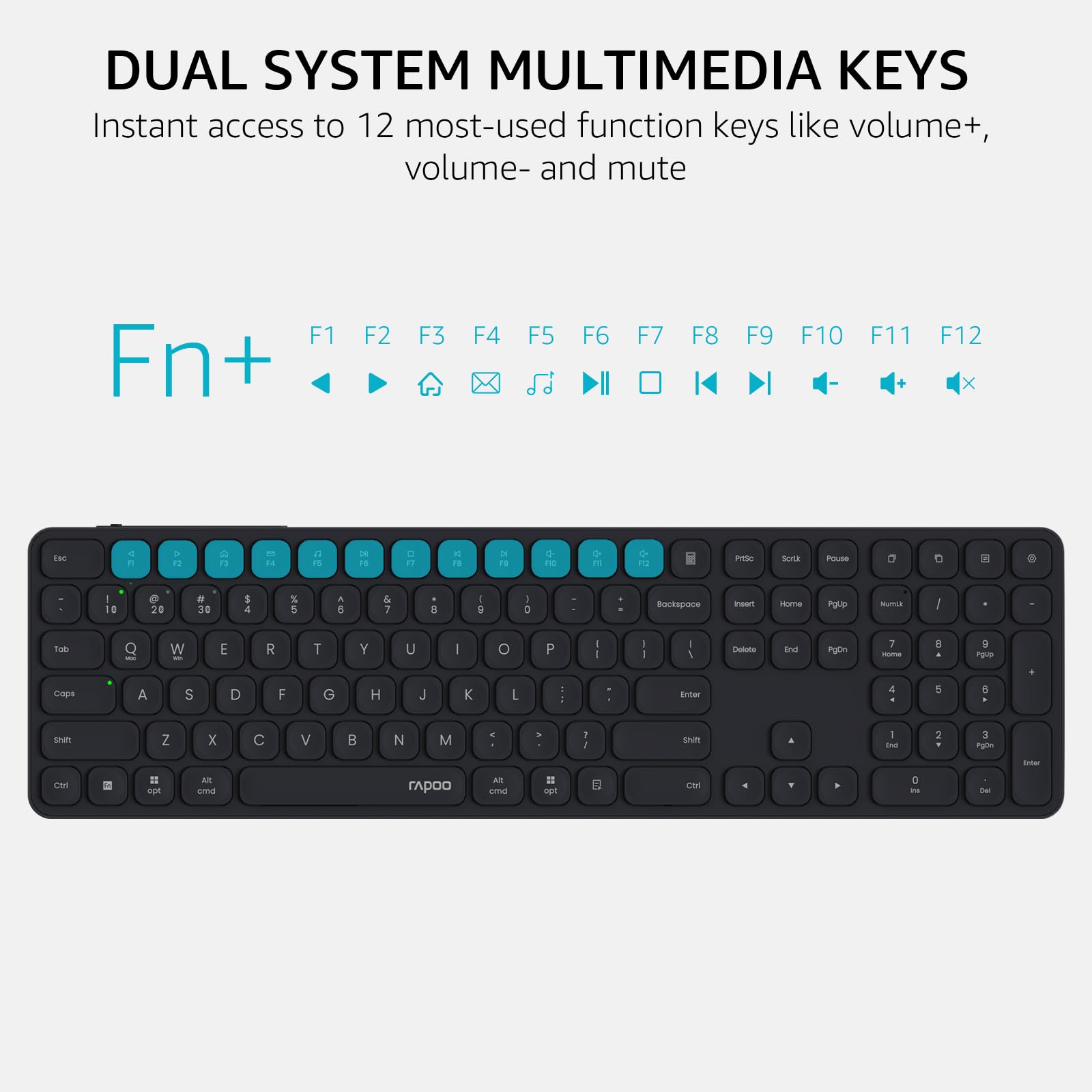 Foto 7 pulgar | Combo De Teclado Y Ratón Inalámbricos Rapoo 9560m E9550l - Venta Internacional.