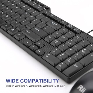 Foto 7 | Combo de Teclado y Mouse Alámbrico Rii Rk203-Venta Internacional