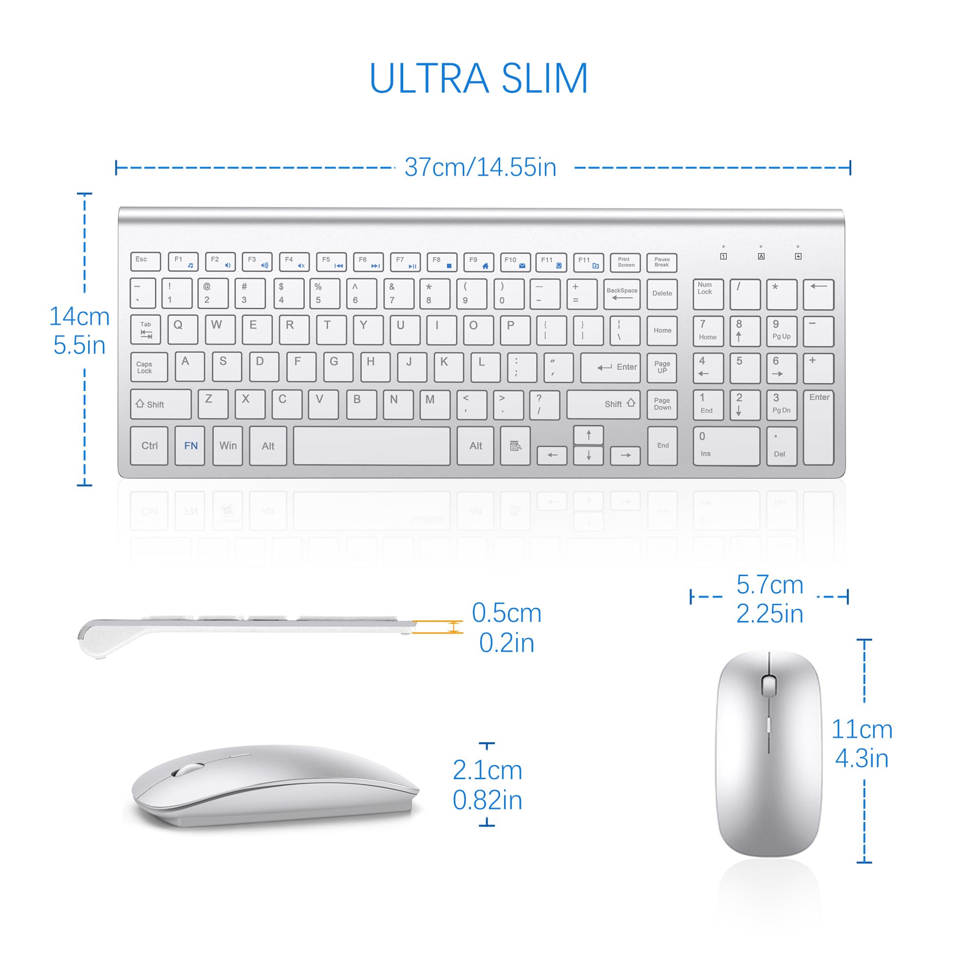 Foto 7 pulgar | Combo De Teclado Y Ratón Inalámbricos Topmate Ultra Slim 2.4g - Venta Internacional.