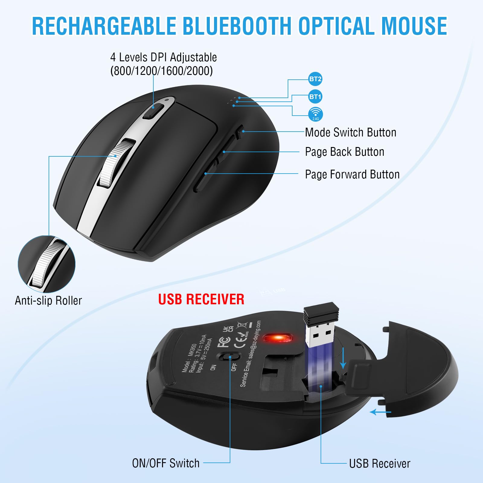 Foto 7 pulgar | Combo De Teclado Y Ratón Inalámbrico Edjo  Ergonómico Y Recargable - Venta Internacional.