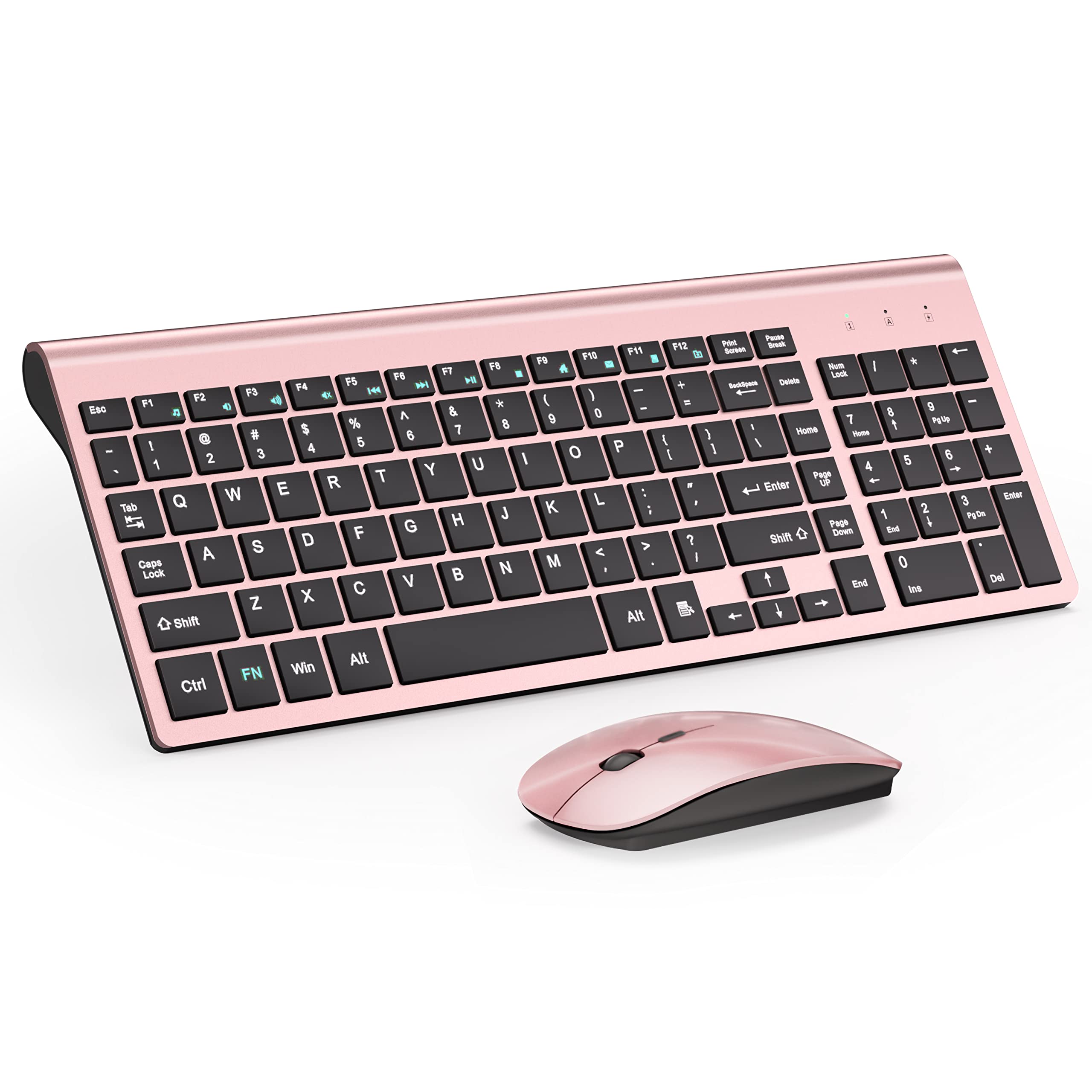 Foto 2 pulgar | Combo De Teclado Y Ratón Inalámbricos Topmate Ultra Slim Rose Gold - Venta Internacional.