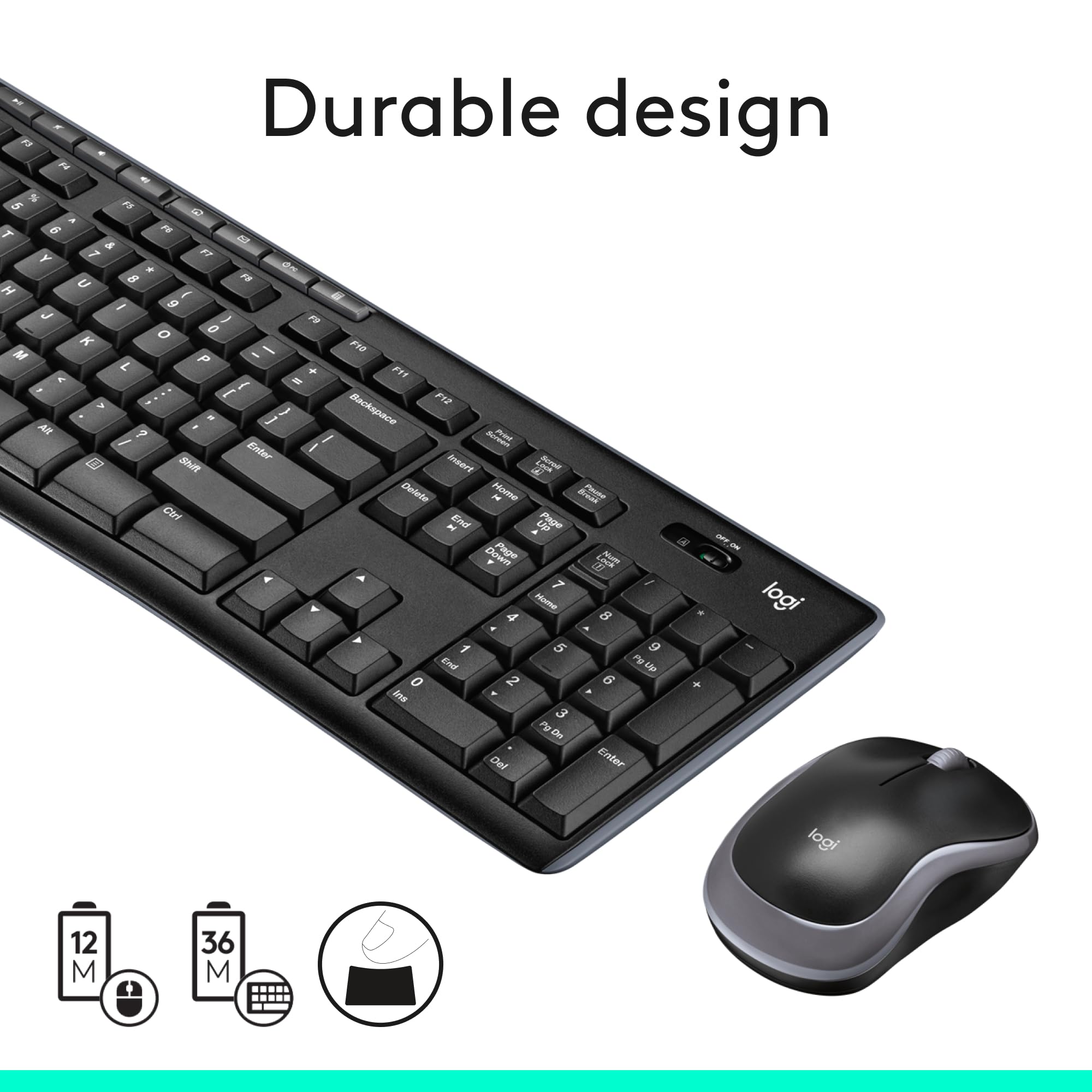 Foto 7 pulgar | Combo De Teclado Y Ratón Inalámbricos Logitech Mk270 Negro - Venta Internacional.