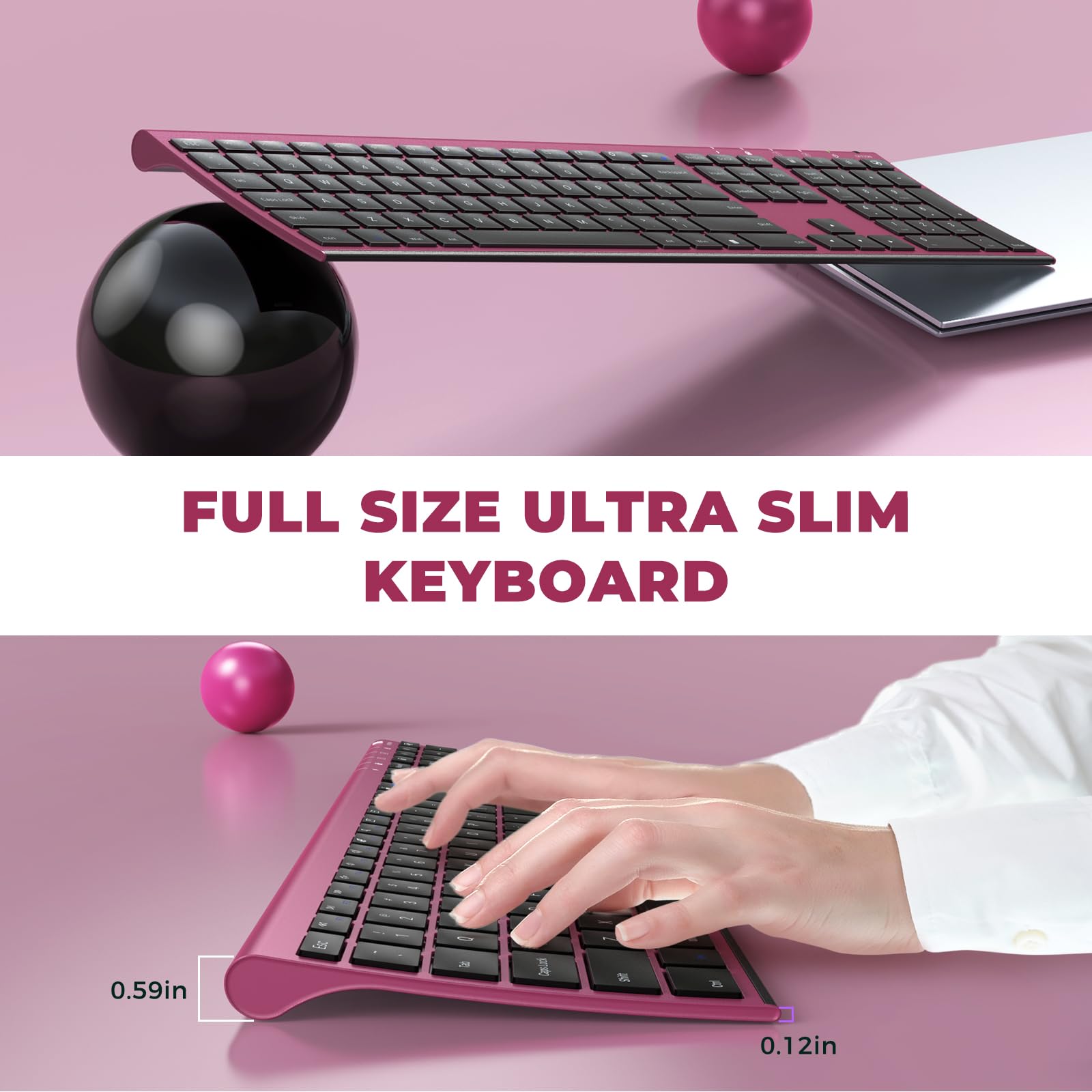 Foto 2 | Combo Inalámbrico De Teclado Y Ratón Vssoplor Recargable - Venta Internacional.