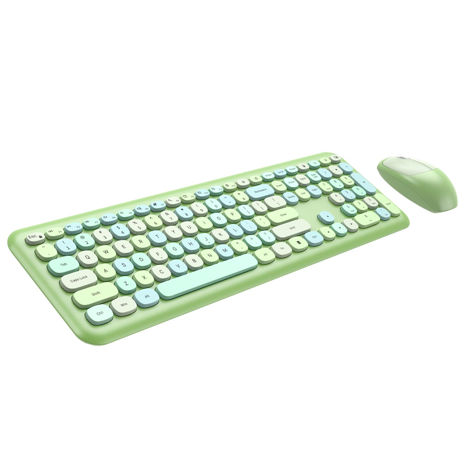 Foto 2 pulgar | Combo De Teclado Y Ratón Inalámbricos Vsplor Green Color - Venta Internacional.