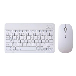 Foto 2 | Kit De Teclado Portátil + Mouse Ergonómico Gadgets&Fun Modelo keywir Color Blanco de 2.4 Ghz