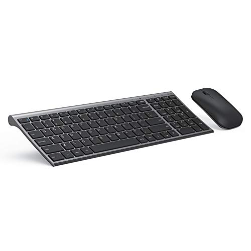 Venta International: Teclado Y Mouse Inalámbricos Recargables, Teclado Inalámbrico De Bajo Perfil De Seenta Y Mous