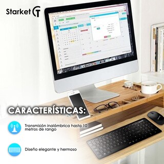 Foto 2 | Kit de Teclado y Mouse Inalámbrico Starket Sk-001 color Negro