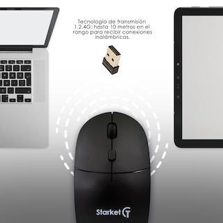 Foto 2 | Kit de Teclado y Mouse Inalámbrico Starket Sk-002 color Negro