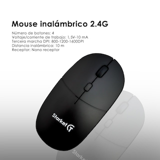 Foto 4 | Kit de Teclado y Mouse Inalámbrico Starket Sk-002 color Negro