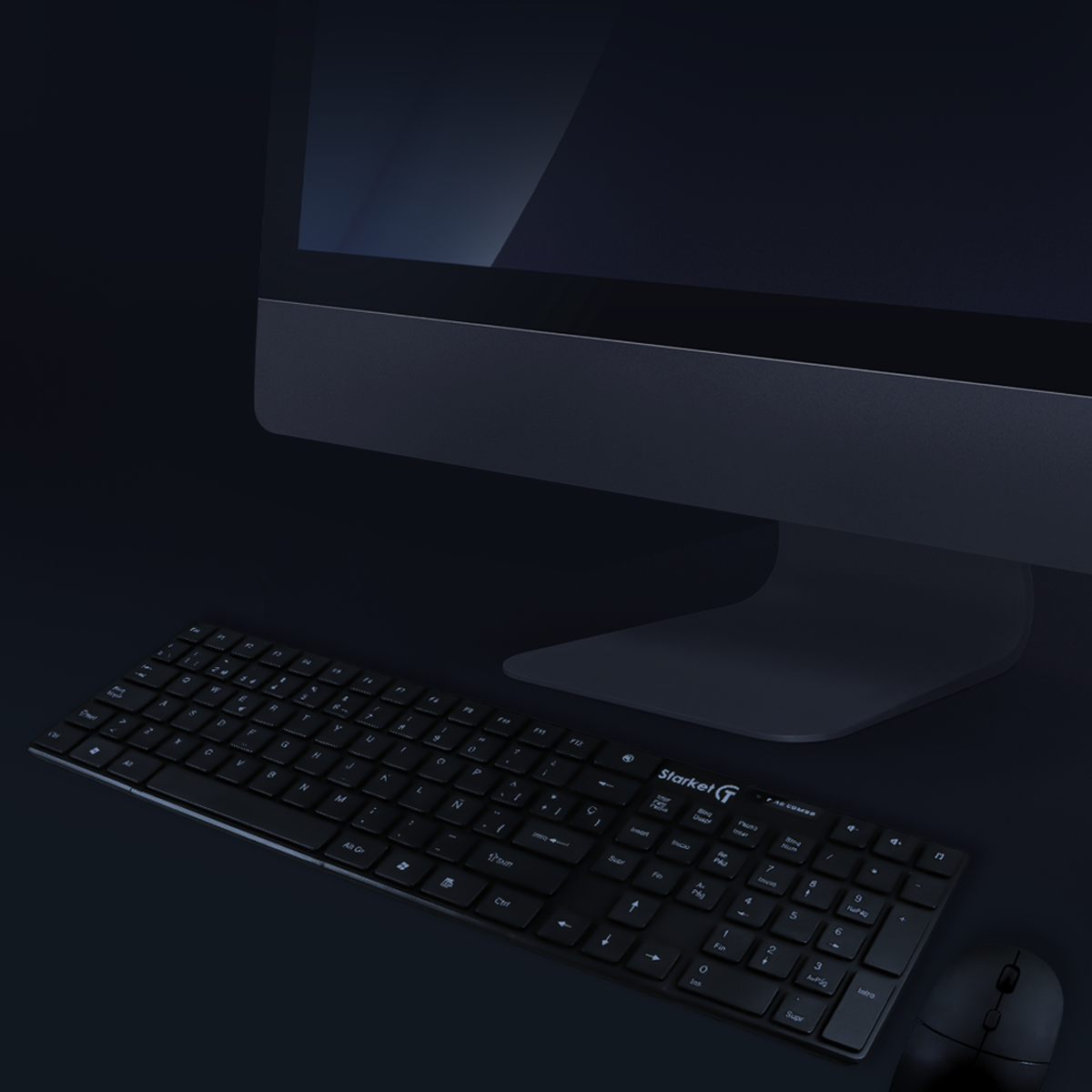 Foto 8 | Kit de Teclado y Mouse Inalámbrico Starket Sk-002 color Negro