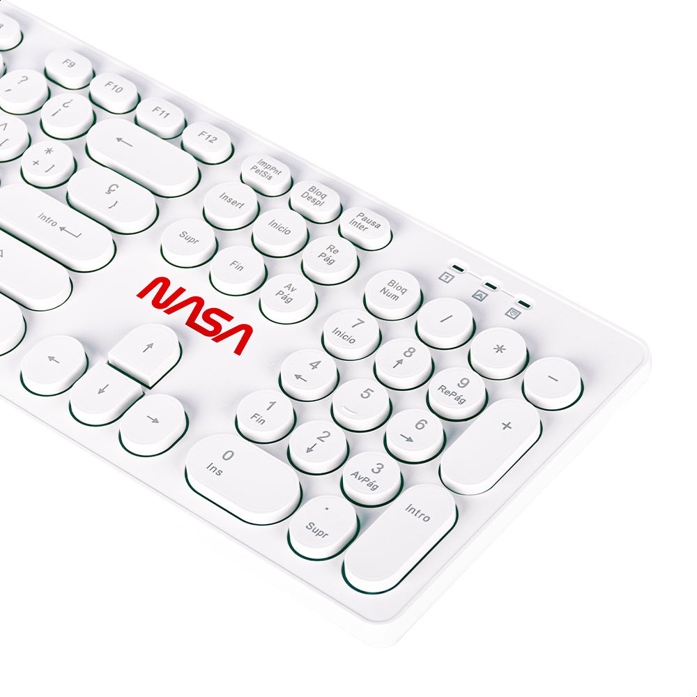 Foto 5 | Teclado y Mouse Inalámbrico Nasa Edición Cometa color Blanco