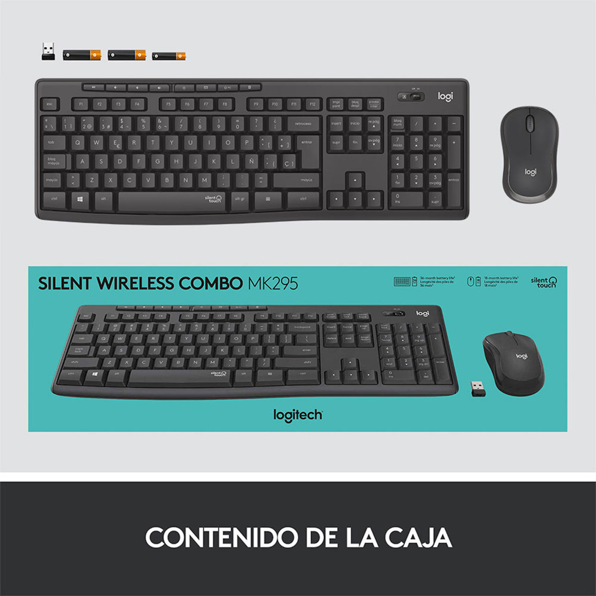 Foto 9 pulgar | Kit Logitech Mk295 Teclado Y Mouse Inalámbrico Usb 920-009792