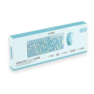 Foto 7 | Teclado y Mouse Acteck Creator Chic Colors Inalámbrico Usb 2.4ghz Delgado Azul