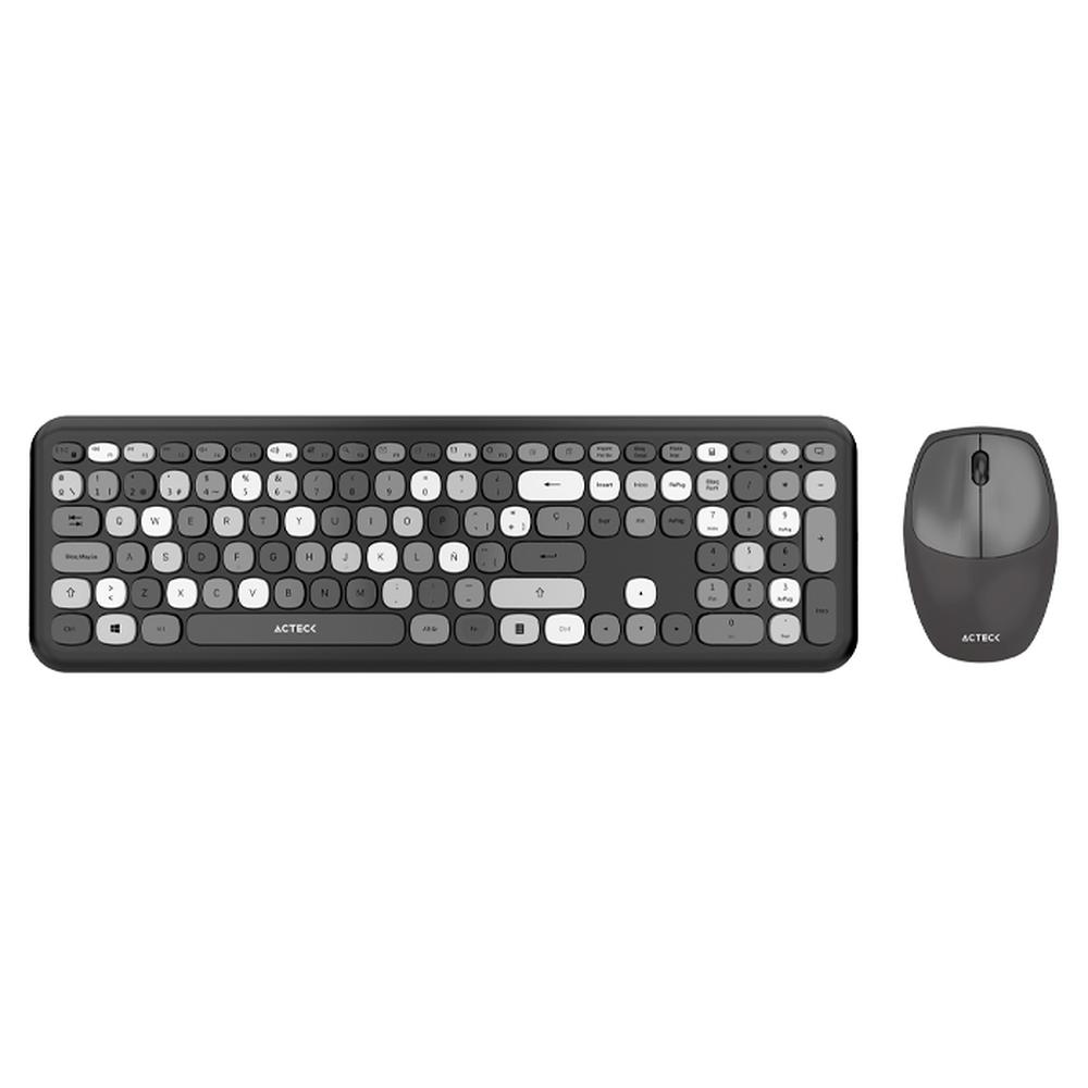 Foto 1 | Teclado y Mouse Acteck Creator Chic Colors Inalámbrico Usb 2.4ghz Delgado Gris
