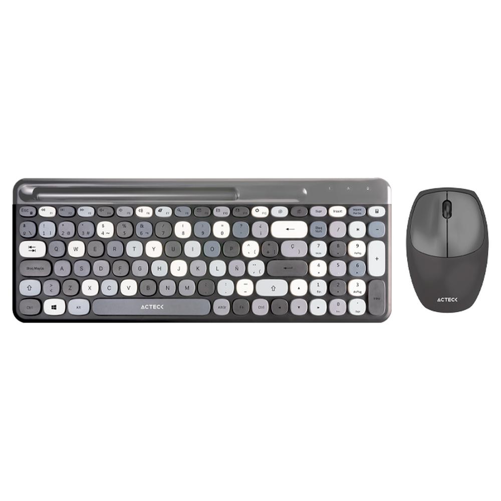 Foto 1 | Teclado y Mouse Acteck Creator Chic Colors Inalámbrico Usb 2.4ghz Delgado Gris