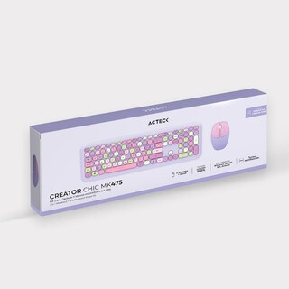 Foto 7 | Teclado y Mouse Acteck Creator Chic Colors Mk475 Inalámbrico Usb 2.4ghz Delgado Morado