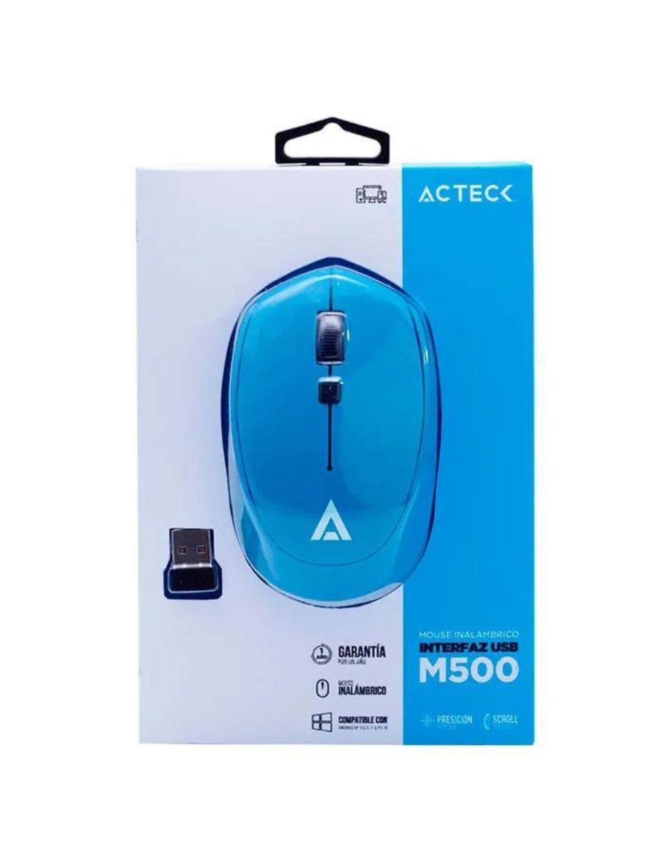 Foto 3 | Mouse Acteck Óptico RF Inalámbrico 1600dpi Azul