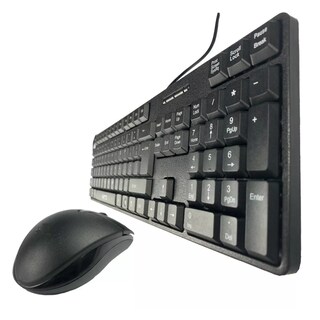 Foto 2 | Teclado Oficina En Español, Con Ñ , Uso Rudo, Mouse Eo Safe Imports Esi-9438 Negro