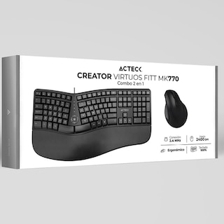 Foto 6 | Teclado con Mouse Acteck Inalámbrico color Negro 2 Piezas