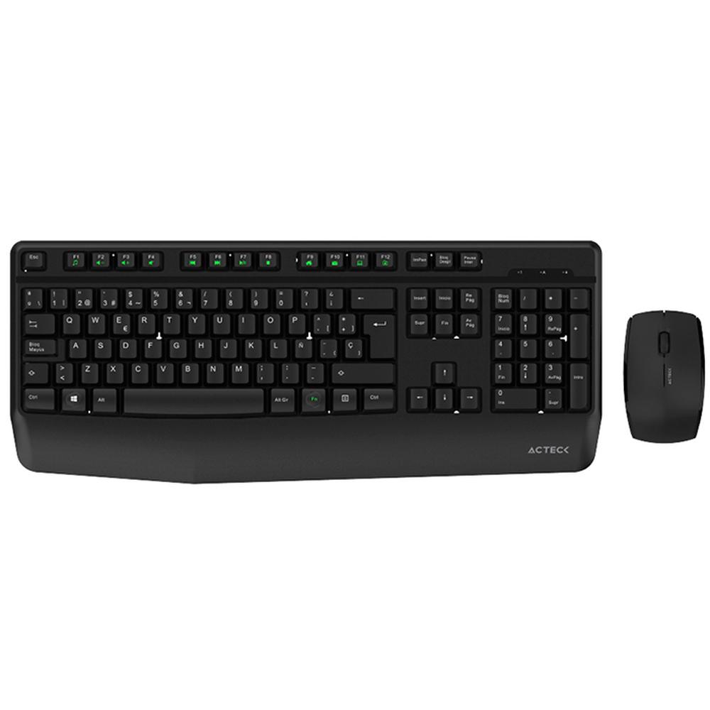 Kit Teclado y Mouse Acteck Creator Plus Mk465 Inalambrico Usb Ac-936354 Color Negro