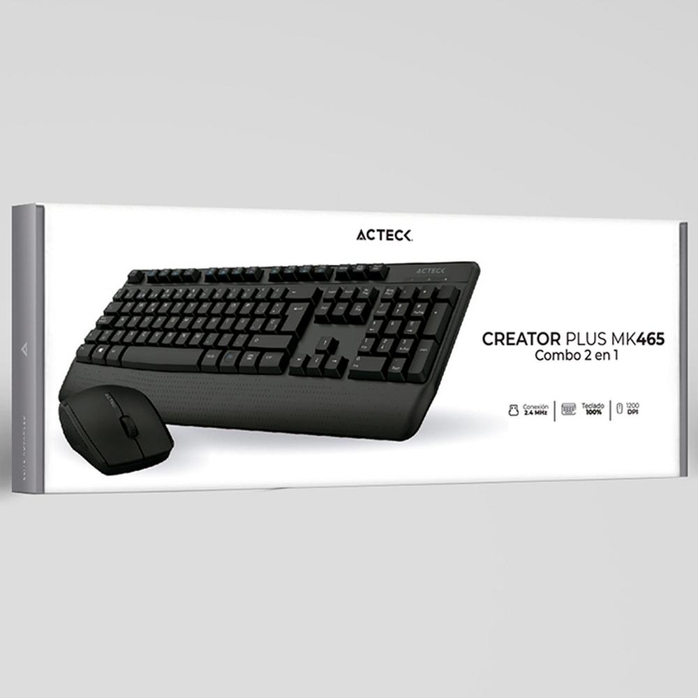 Foto 6 | Kit Teclado y Mouse Acteck Creator Plus Mk465 Inalambrico Usb Ac-936354 Color Negro