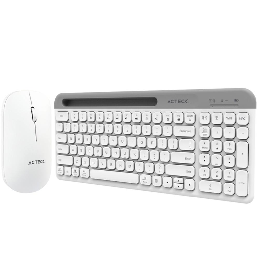 Foto 3 pulgar | Kit Teclado y Mouse Acteck Virtuos Silk Mk720 Inalambrico Usb-c Ac-936262 Color Blanco