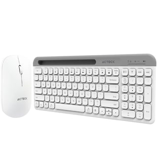 Foto 2 | Kit Teclado y Mouse Acteck Virtuos Silk Mk720 Inalambrico Usb-c Ac-936262 Color Blanco