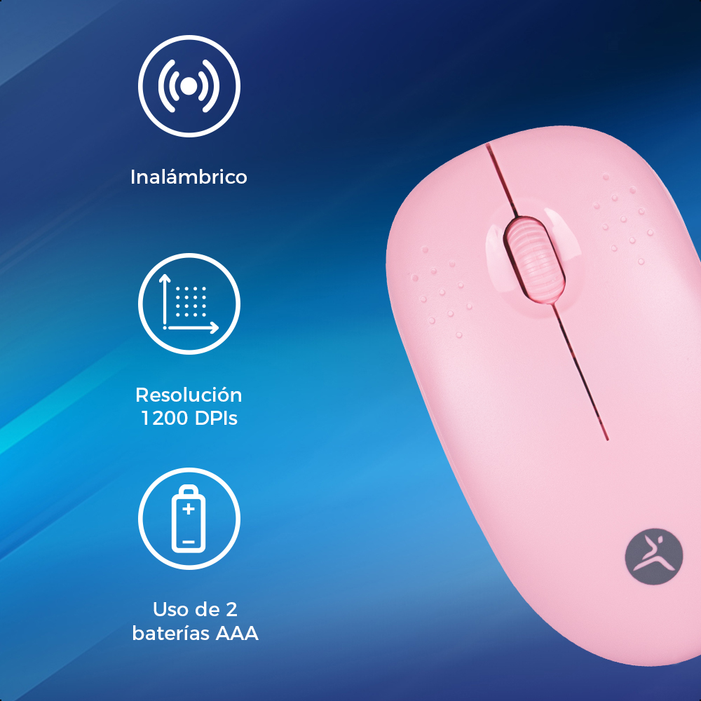 Foto 7 | Kit Combo Rosa Teclado Y Mouse Inalámbrico Con Descansa Muñecas