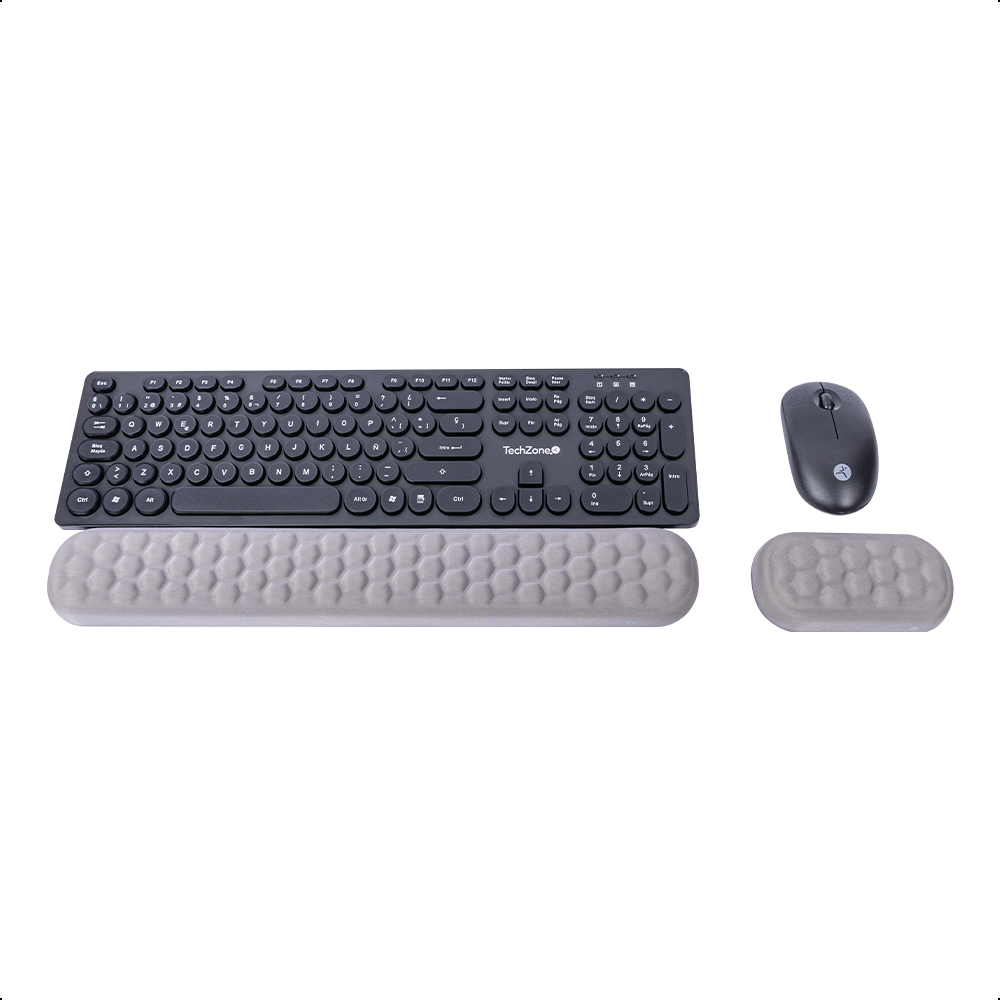 Foto 2 pulgar | Kit Combo Negro Teclado Inalámbrico Con Descansa Muñecas