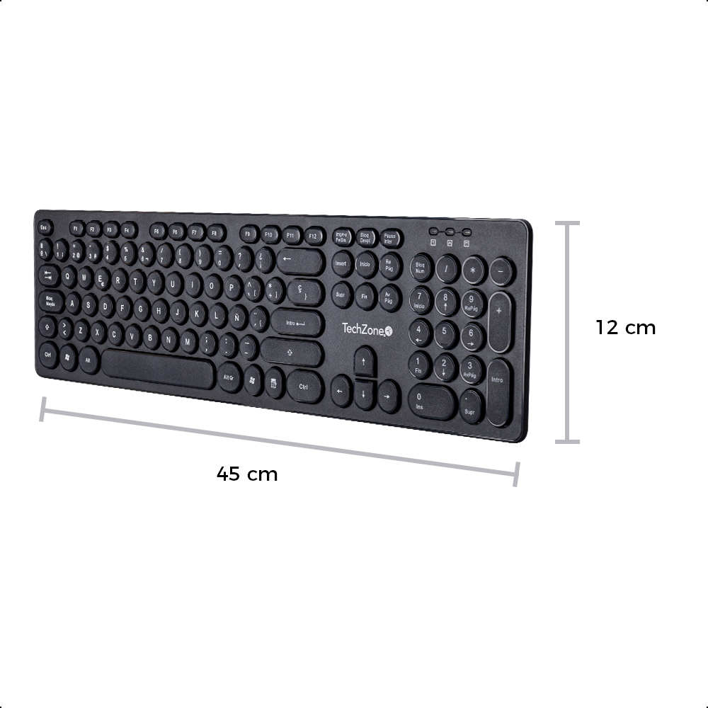 Foto 5 pulgar | Kit Combo Negro Teclado Inalámbrico Con Descansa Muñecas