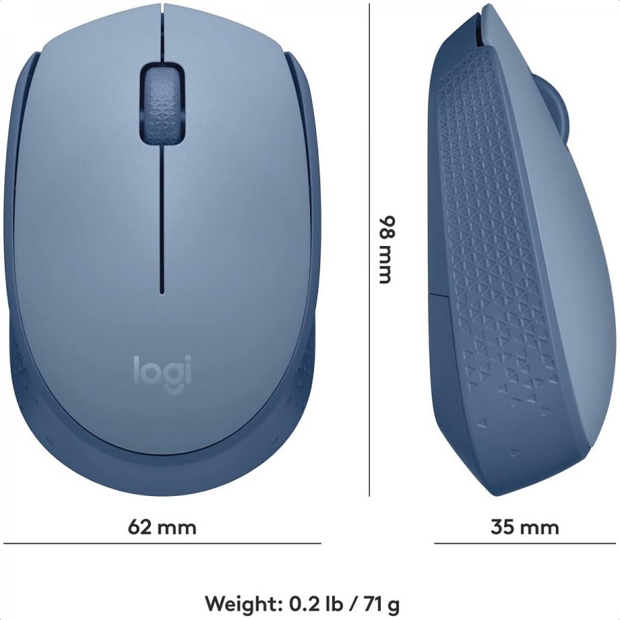 Foto 5 pulgar | Mouse Logitech M170 Inalámbrico Óptico Usb Azulado 910-006863