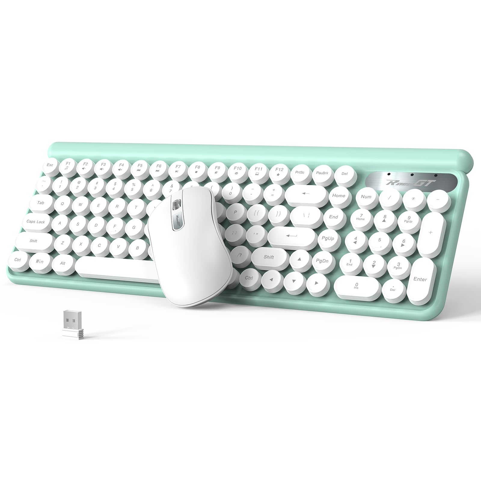 Set de Teclado Estilo Máquina de Escribir y Ratón RaceGT Inalámbricos - Venta Internacional