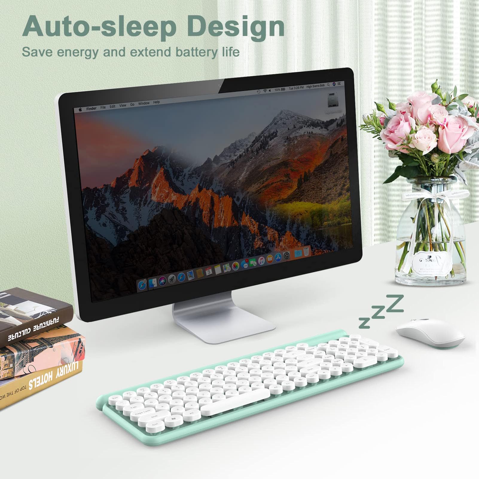 Foto 6 pulgar | Set de Teclado Estilo Máquina de Escribir y Ratón RaceGT Inalámbricos - Venta Internacional