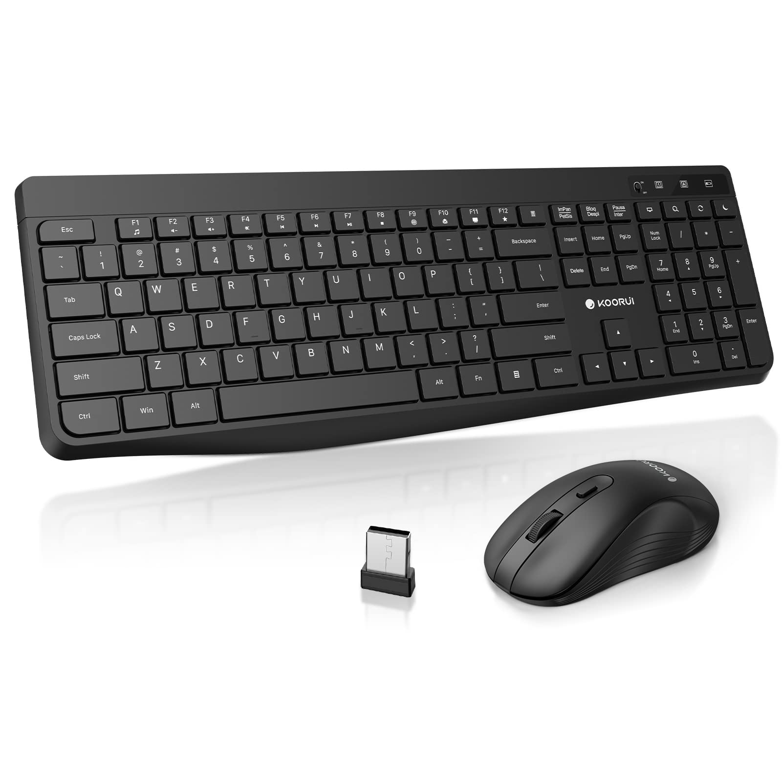 Teclado con Mouse Inalámbrico Koorui 2 Piezas-Venta Internacional
