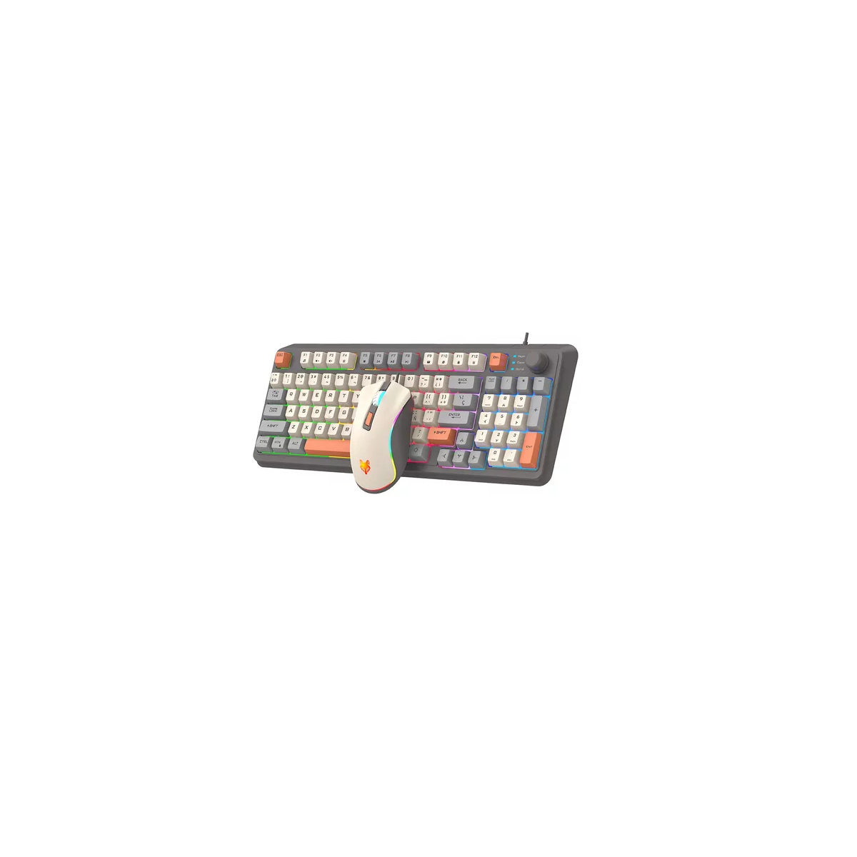 Kit De Teclado Y Mouse Gamer Español  Teclado Y Mouse Eo Safe Imports Esi-14201 Multicolor