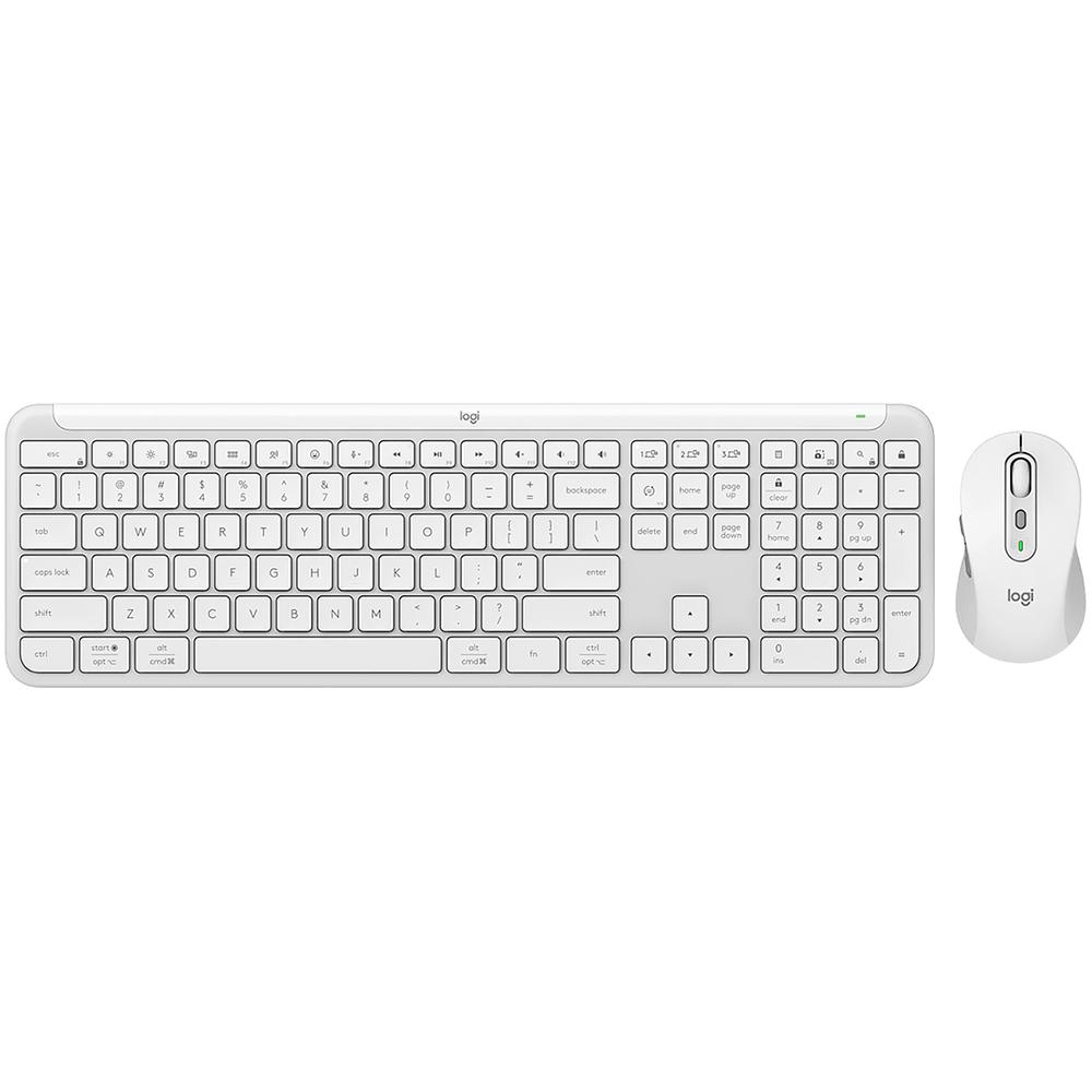 Foto 1 | Kit Teclado Mouse Logitech Signature Slim Mk950 Inalambrico Off White