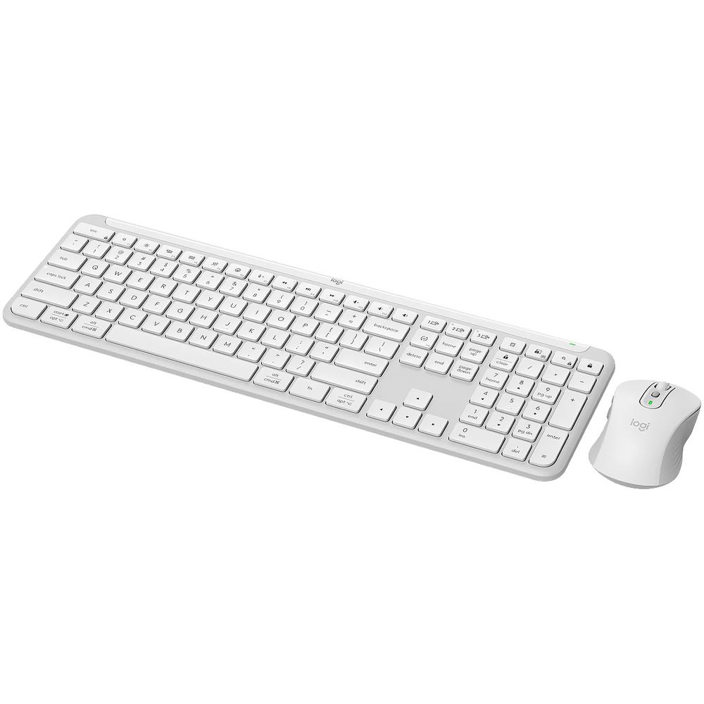Foto 3 pulgar | Kit Teclado Mouse Logitech Signature Slim Mk950 Inalambrico Off White