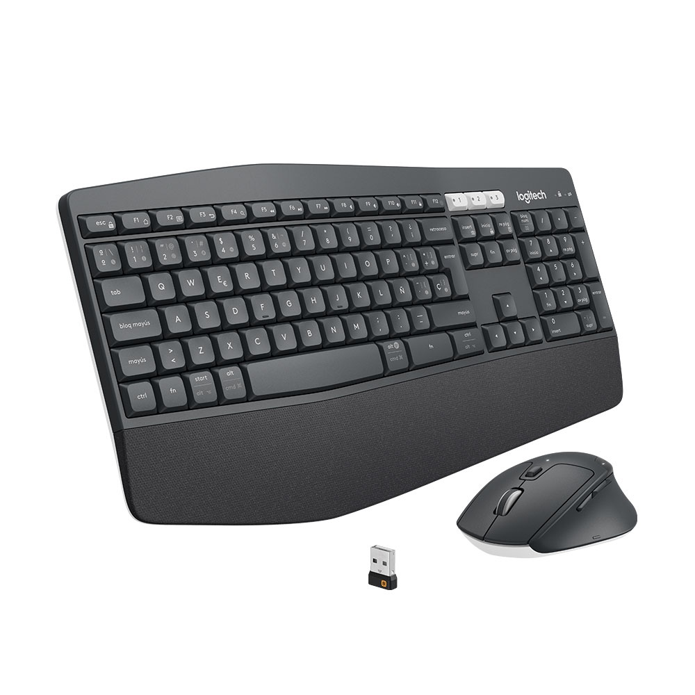 Foto 1 | Kit De Teclado Y Mouse Logitech Mk850, Inalámbrico, Rf Inalámbrico + Bluetooth, Negro (español)