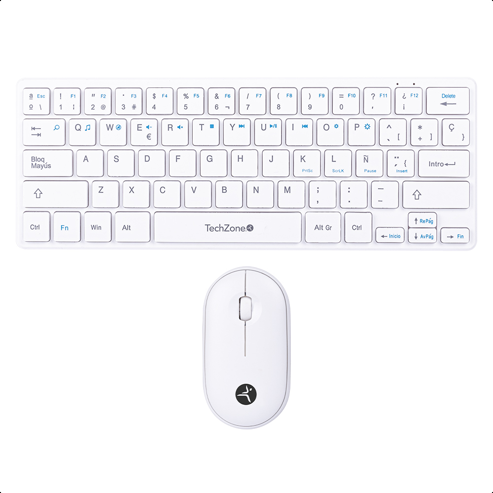 Foto 1 | Teclado Y Mouse Inalámbrico Techzone Young Poppink Blanco