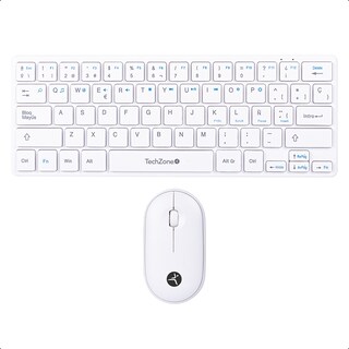 Foto 1 | Teclado Y Mouse Inalámbrico Techzone Young Poppink Blanco