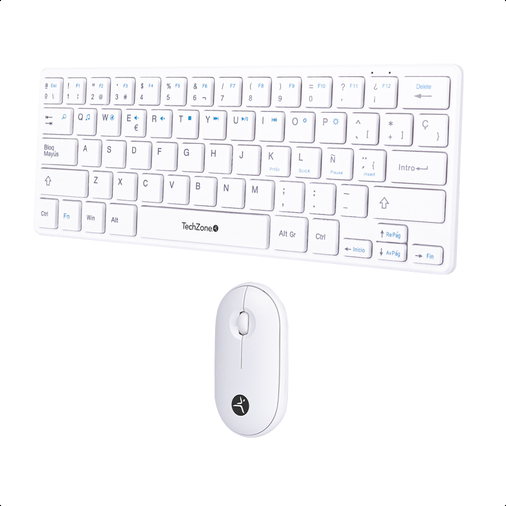 Foto 3 pulgar | Teclado Y Mouse Inalámbrico Techzone Young Poppink Blanco