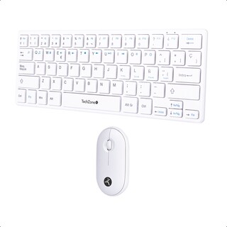 Foto 2 | Teclado Y Mouse Inalámbrico Techzone Young Poppink Blanco
