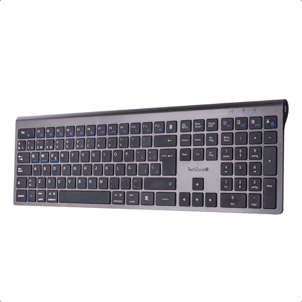 Foto 3 | Teclado Inalámbrico Hefestos Recargable Conx Dual Bluetooth alcance 10 metro 80hr Uso batería