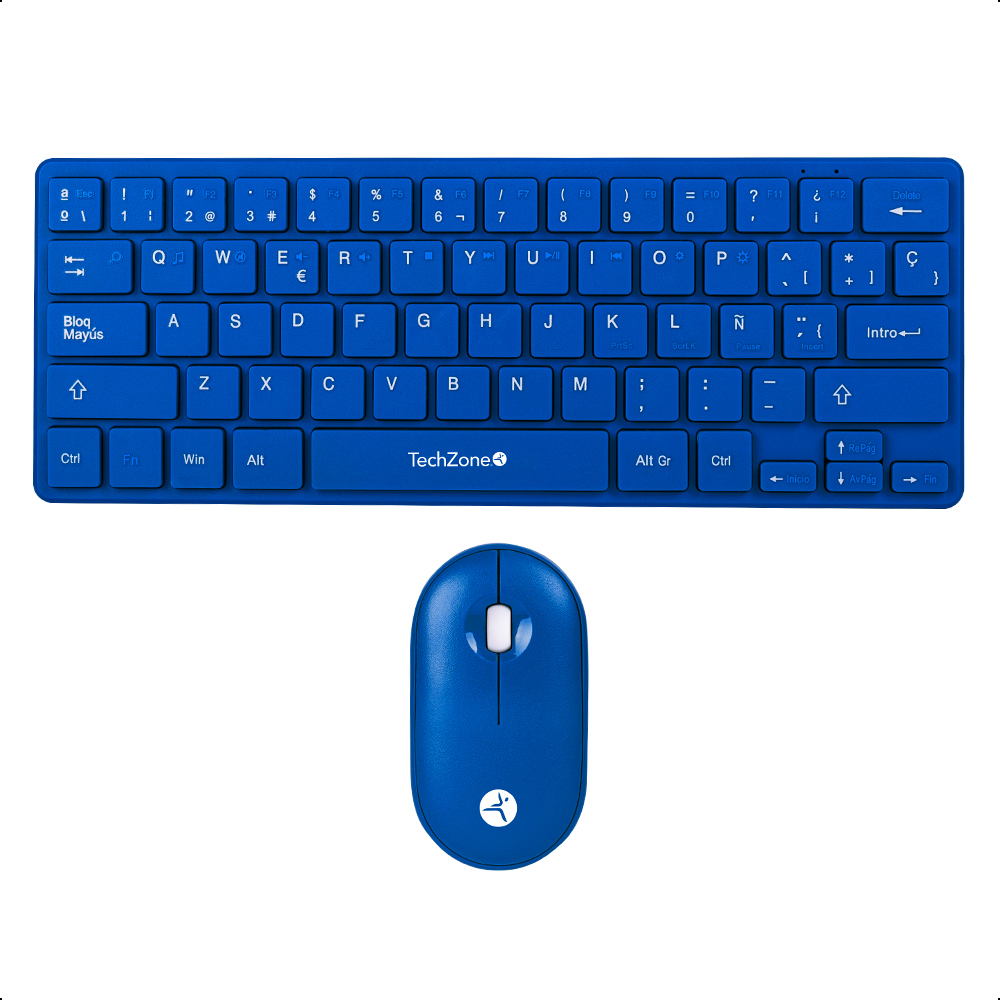 Foto 1 | Teclado Y Mouse Inalámbrico Techzone Young Popblue 64 Teclas