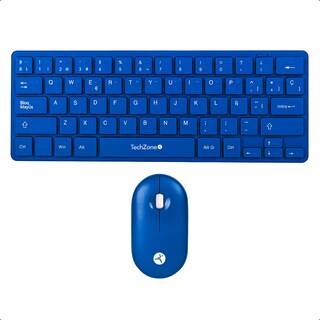 Foto 1 | Teclado Y Mouse Inalámbrico Techzone Young Popblue 64 Teclas