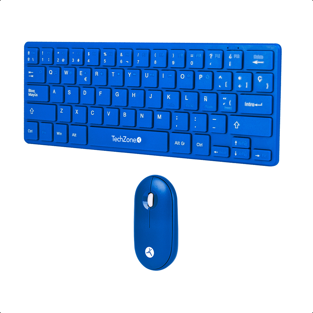 Foto 2 | Teclado Y Mouse Inalámbrico Techzone Young Popblue 64 Teclas