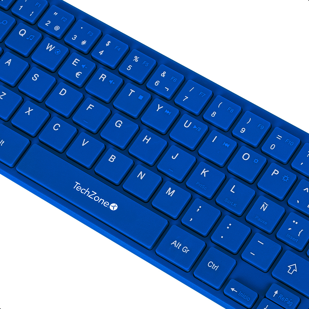 Foto 5 | Teclado Y Mouse Inalámbrico Techzone Young Popblue 64 Teclas