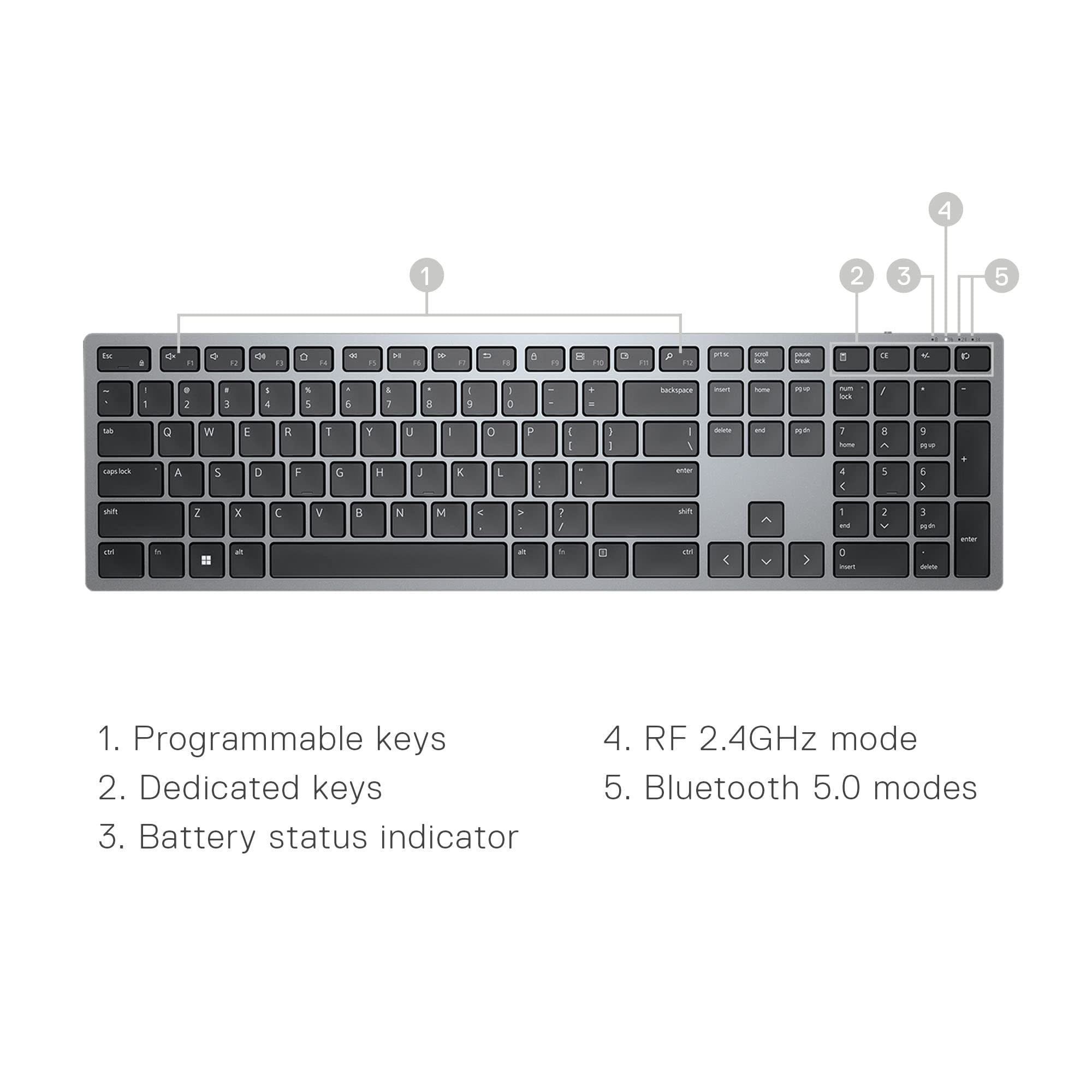Foto 5 pulgar | Teclado con Mouse Inalámbrico Dell Premier Km7321w para Pc-Venta Internacional
